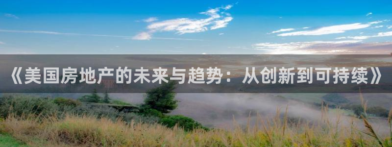 新宝5什么时候上市：《美国房地产的未来与趋势：从创新到可持续