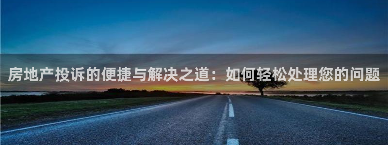 新宝5策略：房地产投诉的便捷与解决之道：如何轻松处理您的问题