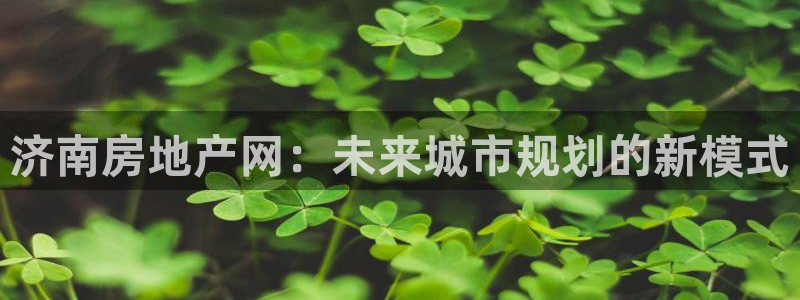 新宝5平棋牌：济南房地产网：未来城市规划的新模式
