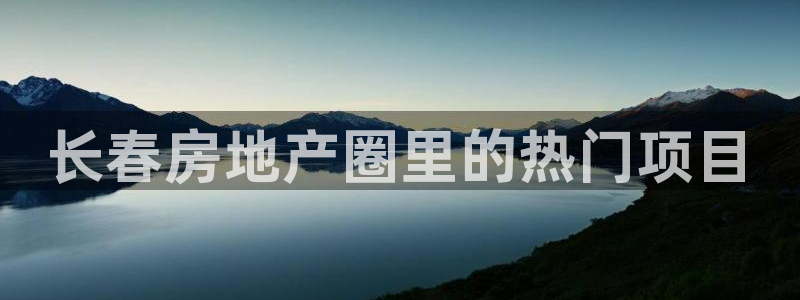 新宝股东张听2 5 5：长春房地产圈里的热门项目
