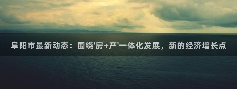 新宝5天：阜阳市最新动态：围绕\'房+产\'一体化发展，新的