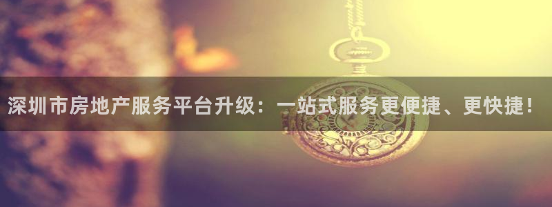 新宝5官网67五壹叁八：深圳市房地产服务平台升级：一站式服务