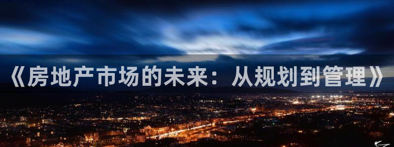 新宝m2O5O5O：《房地产市场的未来：从规划到管理》