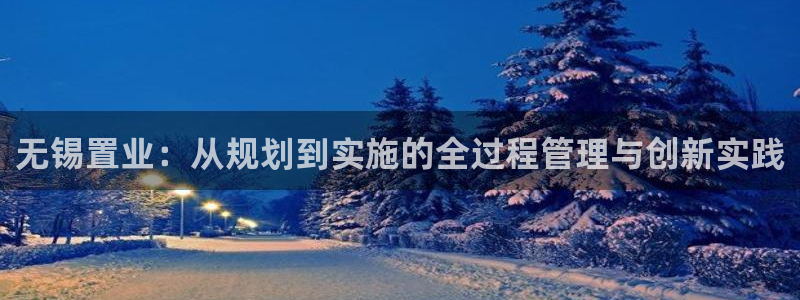 新宝5代理：无锡置业：从规划到实施的全过程管理与创新实践